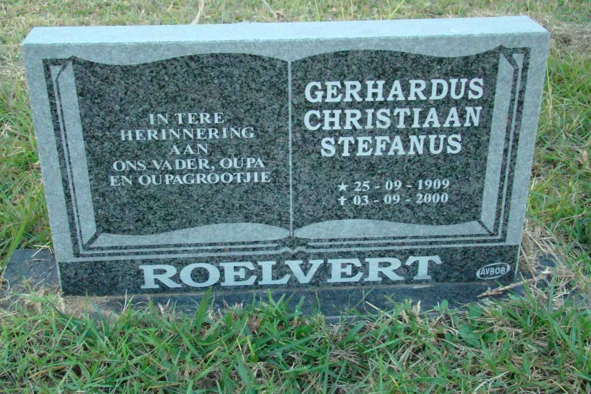 ROELVERT Gerhardus Christiaan Stefanus 1909-2000
