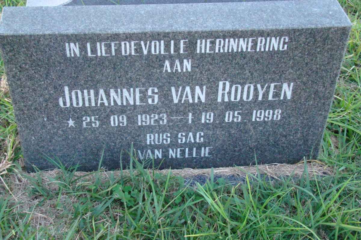 ROOYEN Johannes, van 1923-1998