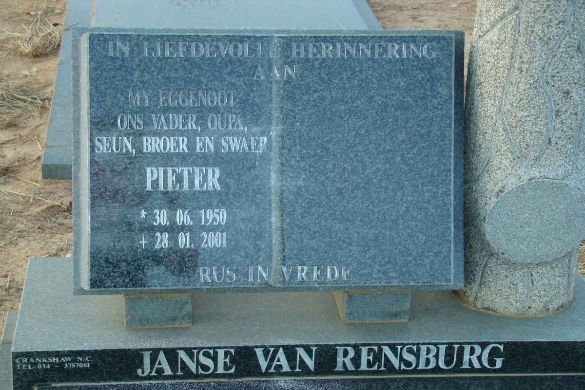 RENSBURG Pieter, Janse van 1950-2001