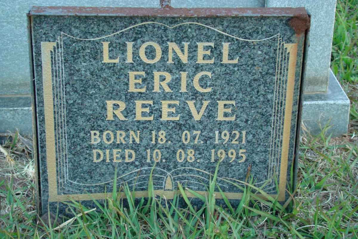 REEVE Lionel Eric 1921-1995