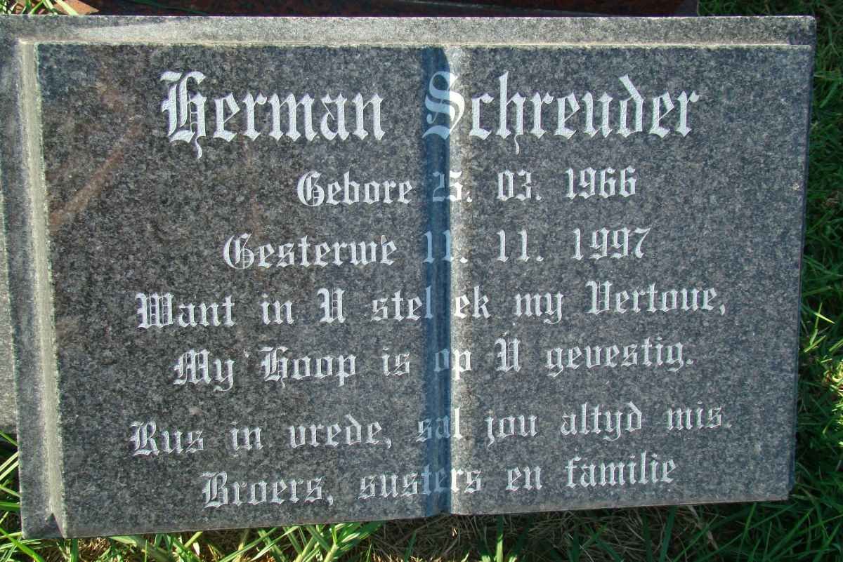 SCHREUDER Herman 1966-1997