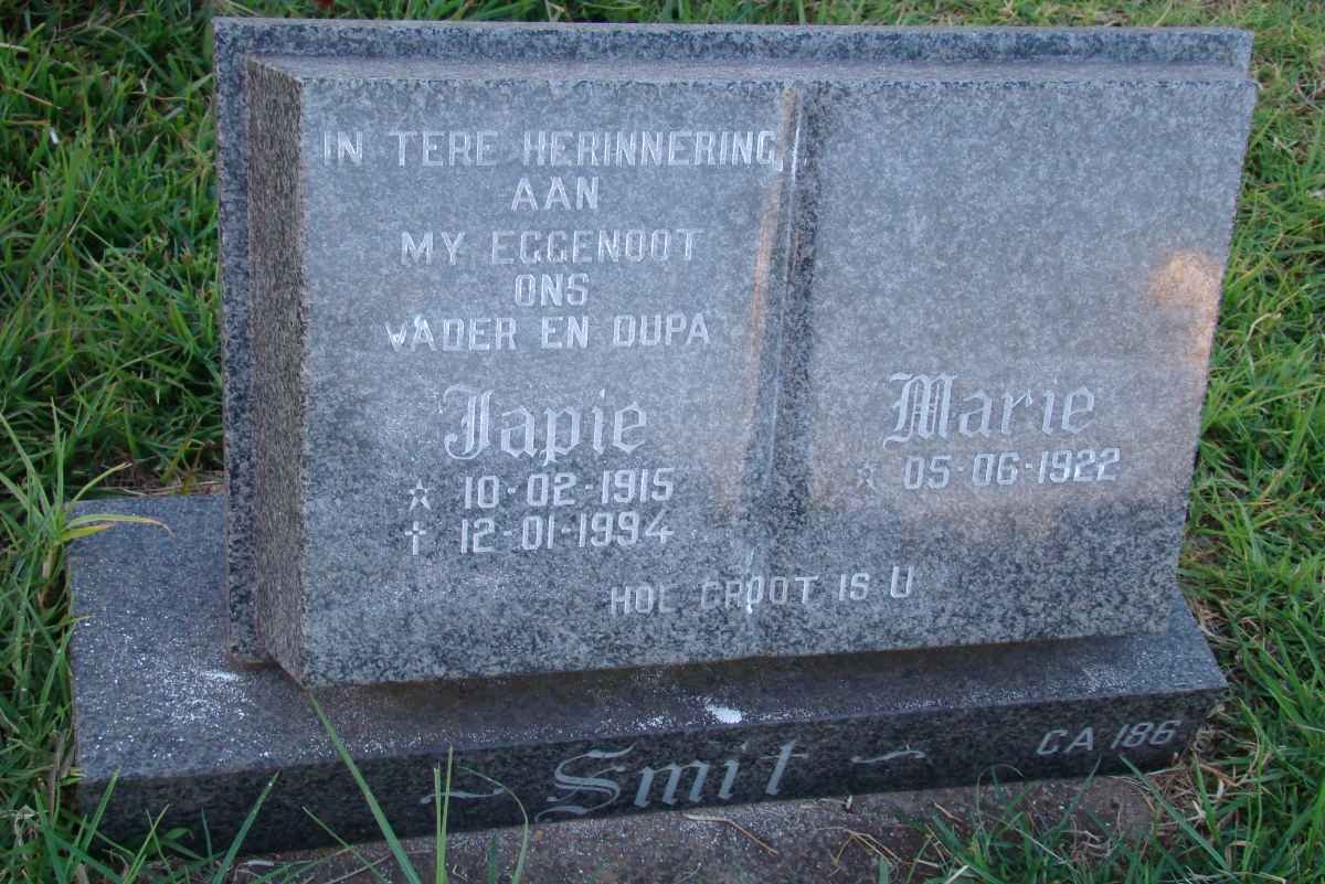 SMIT Japie 1915-1994 &amp; Marie 1922-