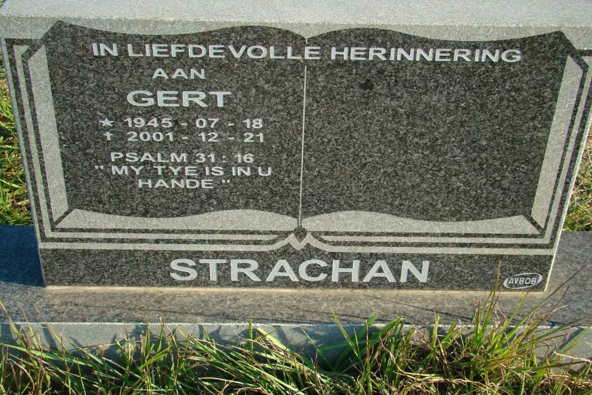 STRACHAN Gert 1945-2001