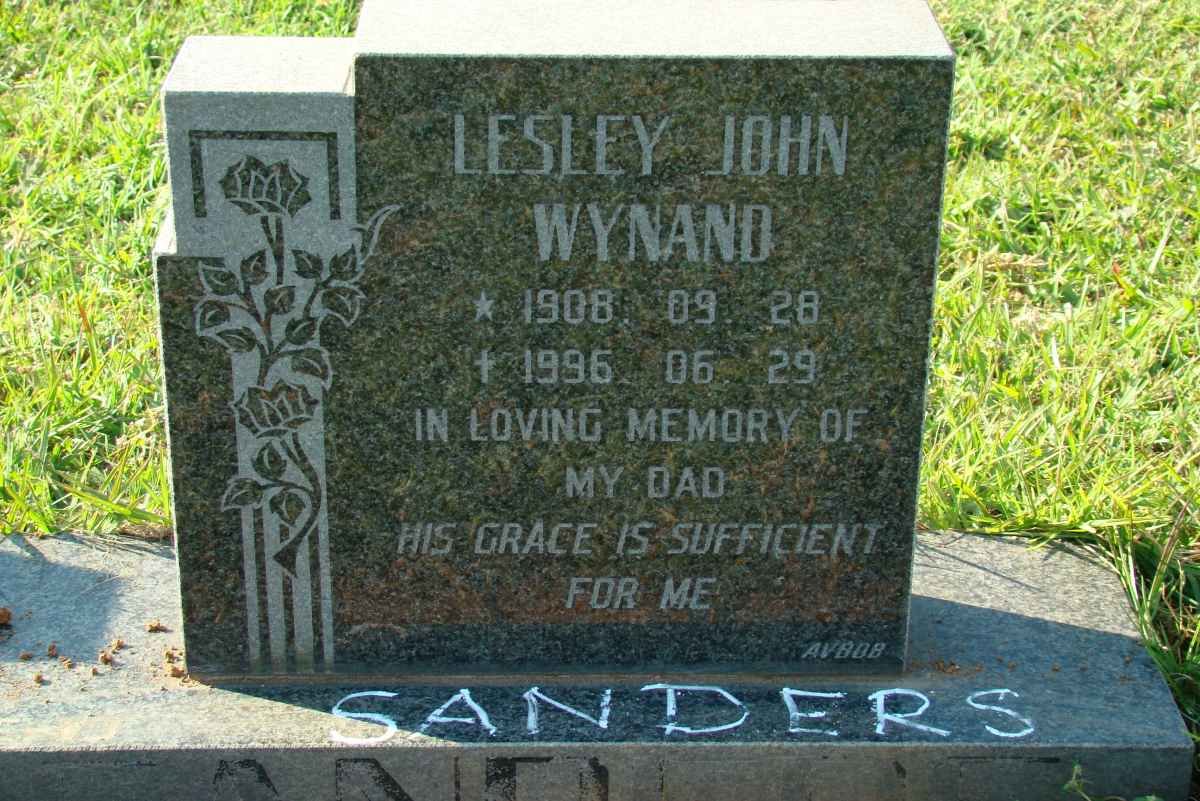 SANDERS Lesley John Wynand 1908-1996