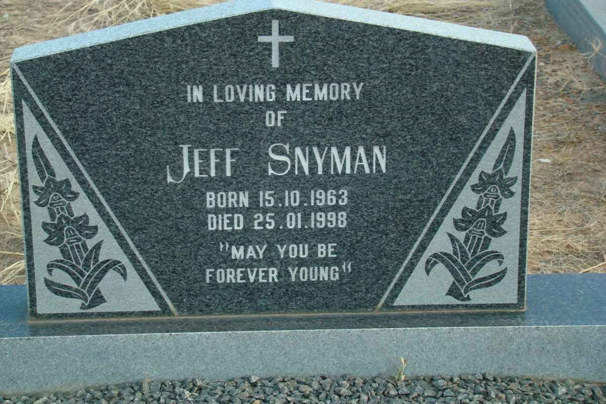 SNYMAN Jeff 1963-1998