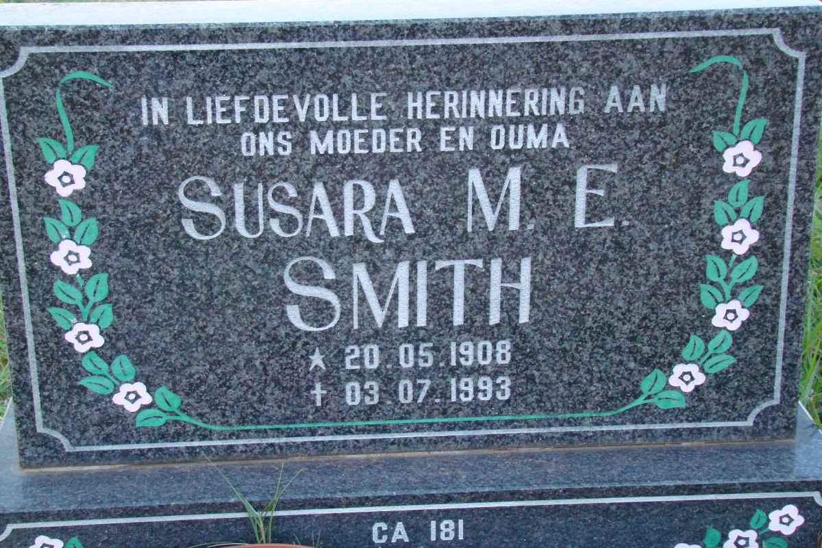 SMITH Susara M.E. 1908-1993