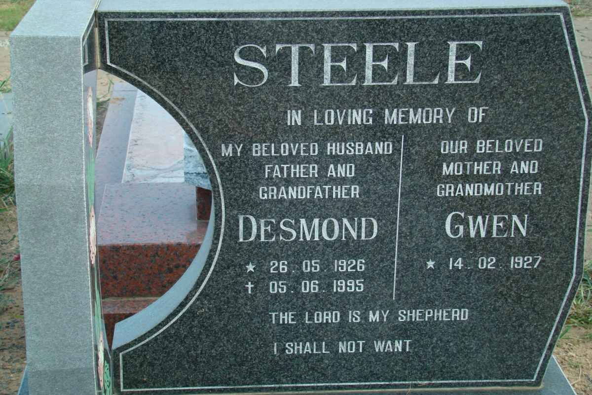 STEELE Desmond 1926-1995 &amp; Gwen 1927-