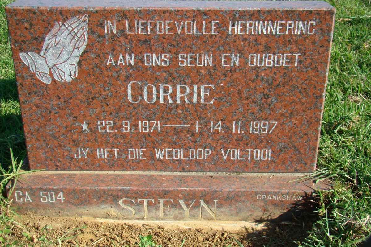 STEYN Corrie 1971-1997