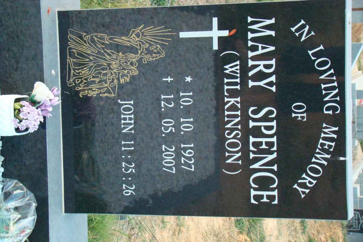 SPENCE Mary nee WILKINSON 1927-2007