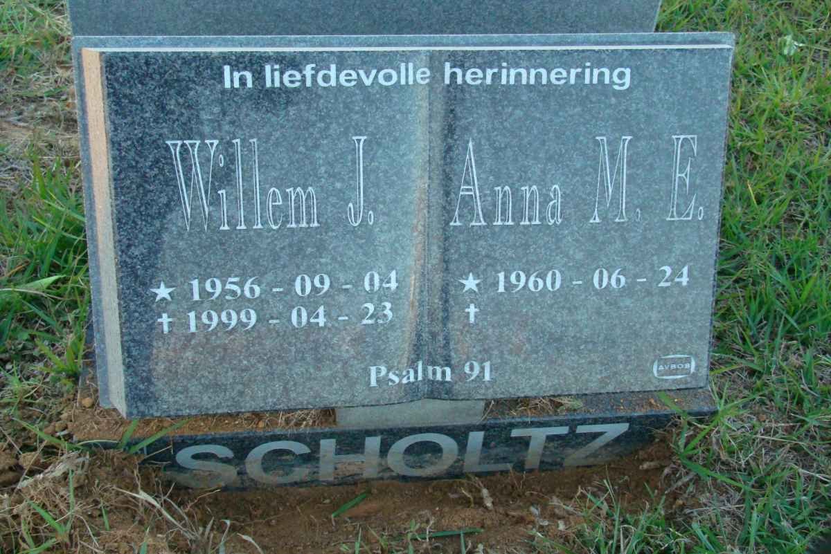 SCHOLTZ Willem J. 1956-1999 &amp; Anna M.E. 1960-