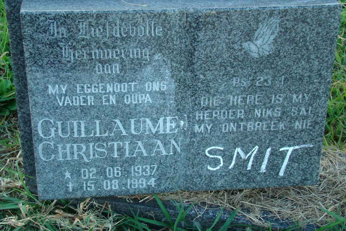 SMIT Guillaume Christiaan 1937-1994