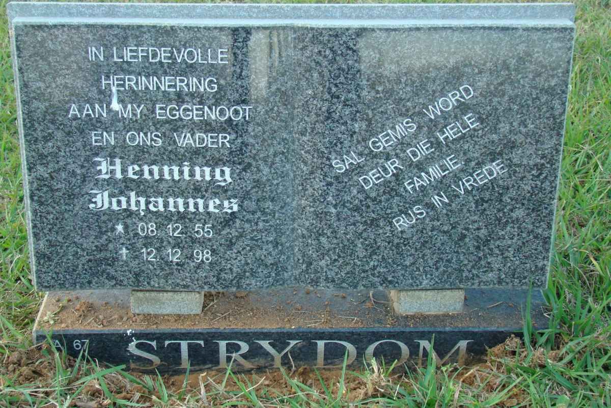 STRYDOM Henning Johannes 1955-1998