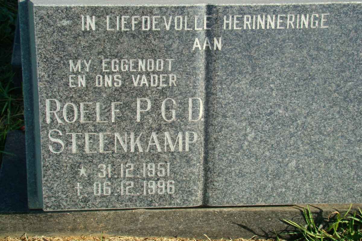 STEENKAMP Roelf P.G.D. 1951-1996