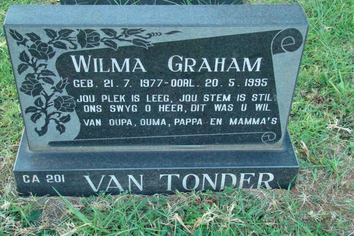 TONDER Wilma Graham, van 1977-1995