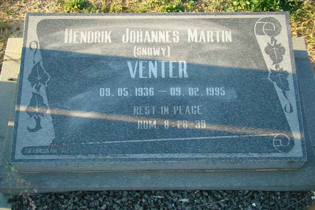 VENTER Hendrik Johannes Martin 1936-1995