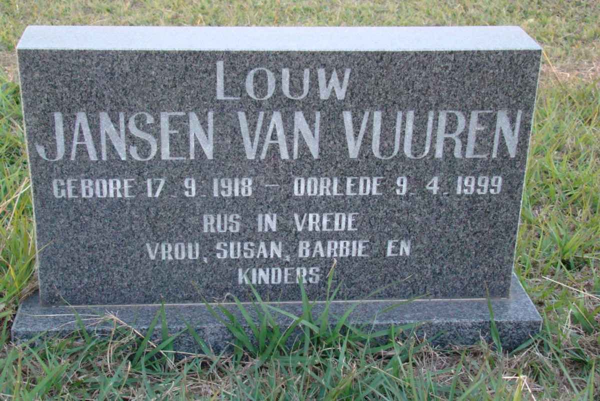 VUUREN Louw, Jansen van 1918-1999