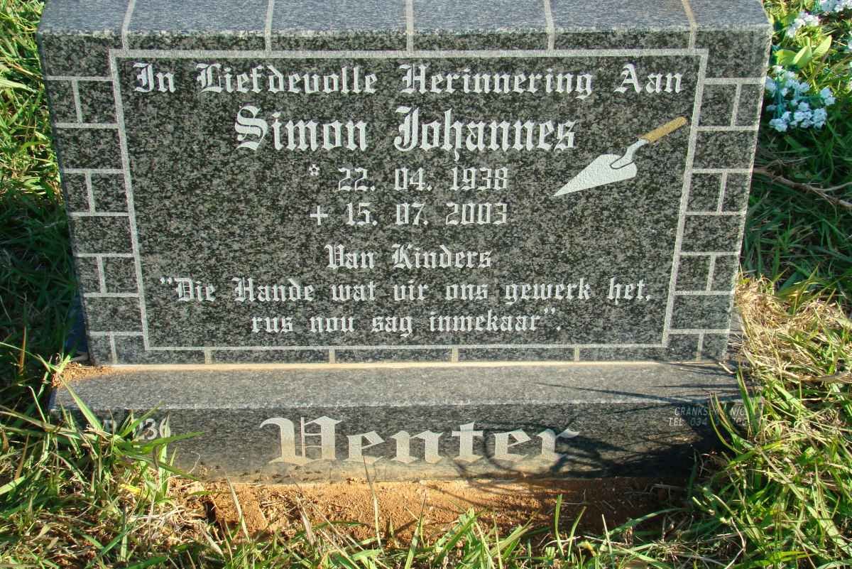VENTER Simon Johannes 1938-2003