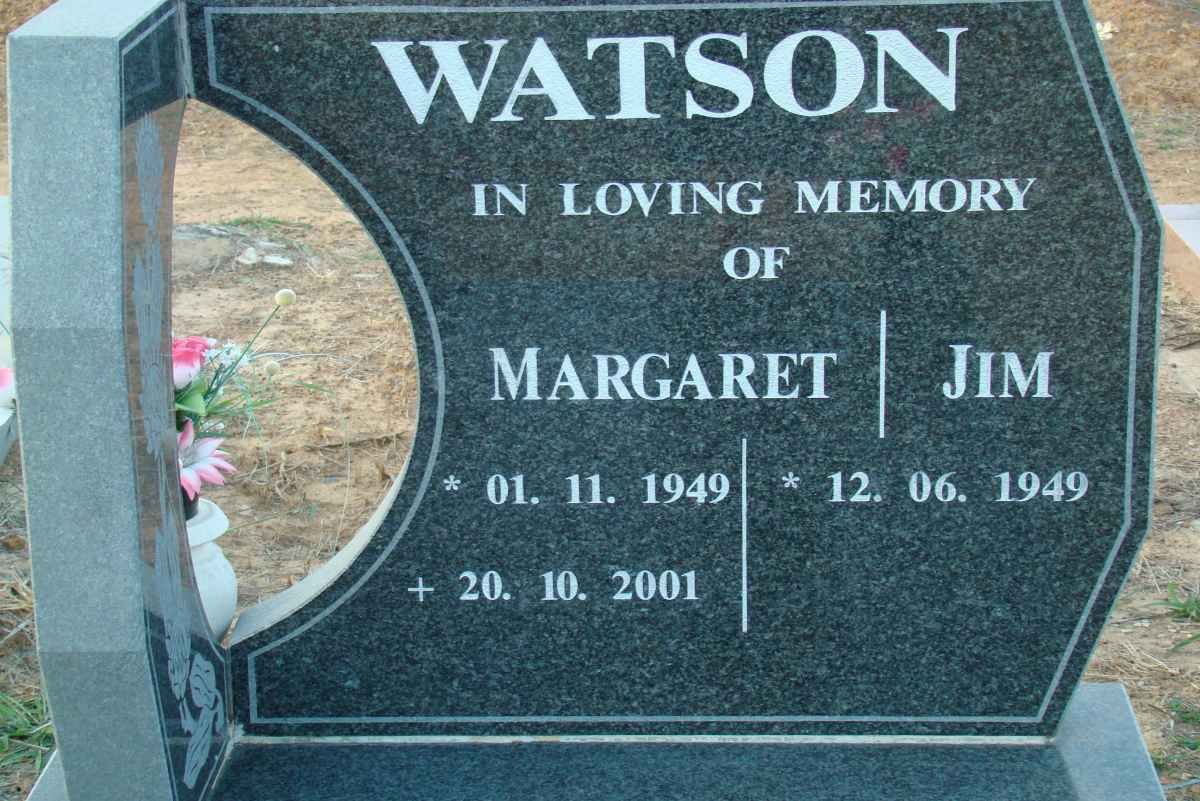 WATSON Jim 1949- &amp; Margaret 1949-2001
