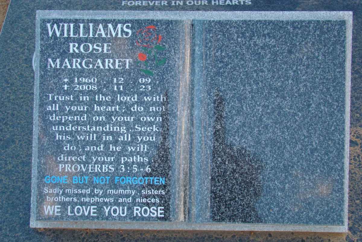 WILLIAMS Rose Margaret 1960-2008