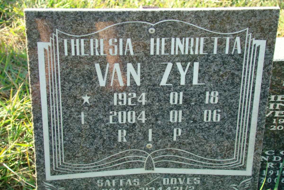 ZYL Theresia Heinrietta, van 1924-2004