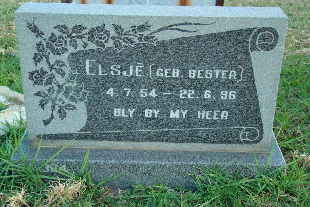 ? Elsje nee BESTER 1954-1996