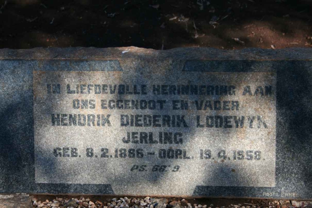 JERLING Hendrik Diederik Lodewyk 1886-1958