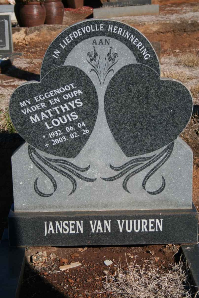VUUREN Matthys Louis, Jansen van 1932-2003