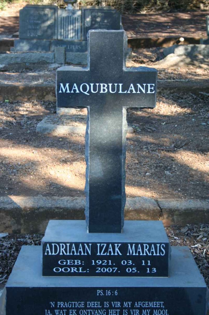 MARAIS Adriaan Izak 1921-2007
