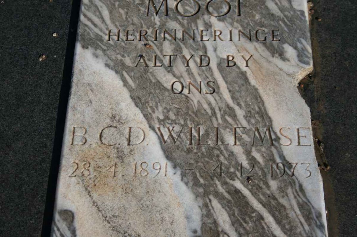 WILLEMSE B.C.D. 1891-1973