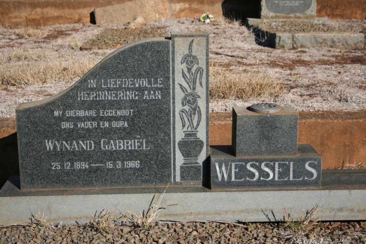 WESSELS Wynand Gabriel 1894-1966