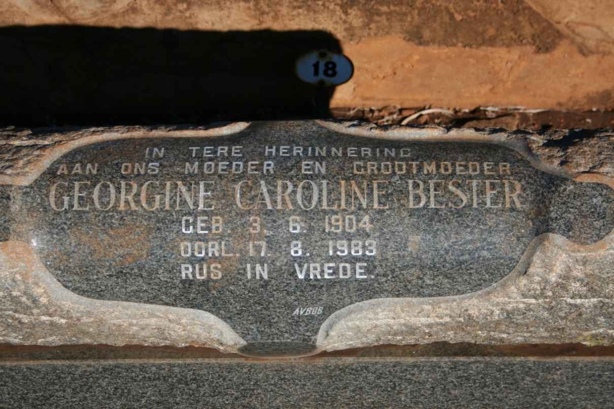 BESTER Georgine Caroline 1904-1983