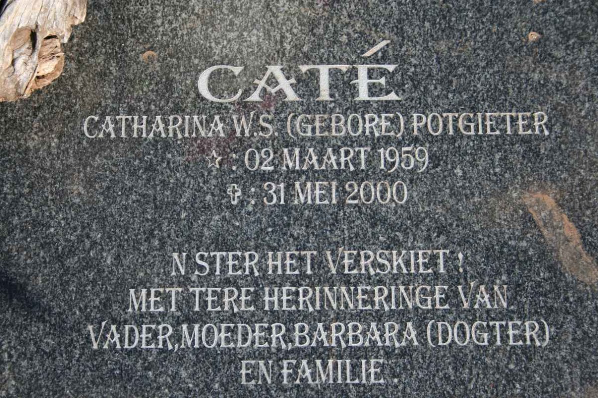 POTGIETER Catharina W.S. 1959-2000