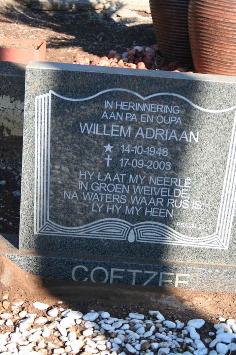 COETZEE Willem Adriaan 1948-2003