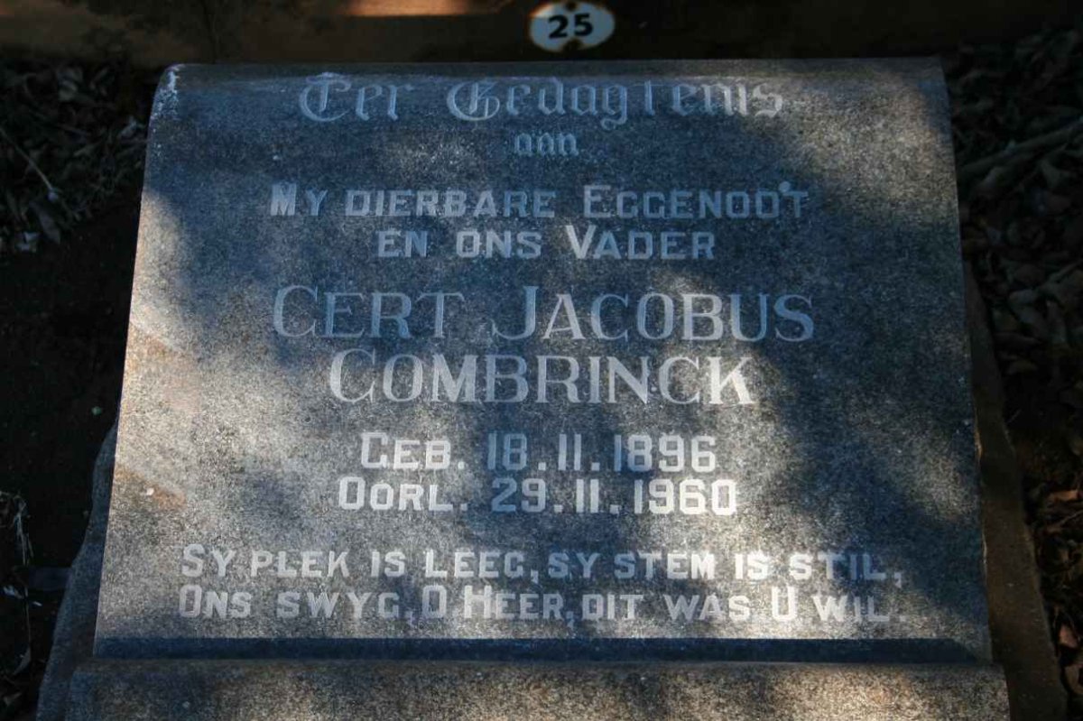 COMBRINCK Gert Jacobus 1896-1960