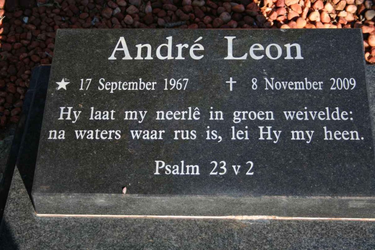 ERLANK Andre Leon 1967-2009