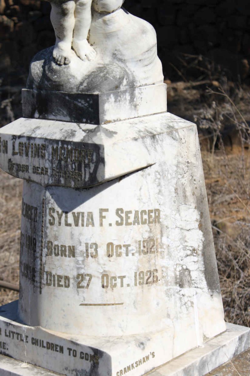 SEAGER Sylvia F. 1921-1926