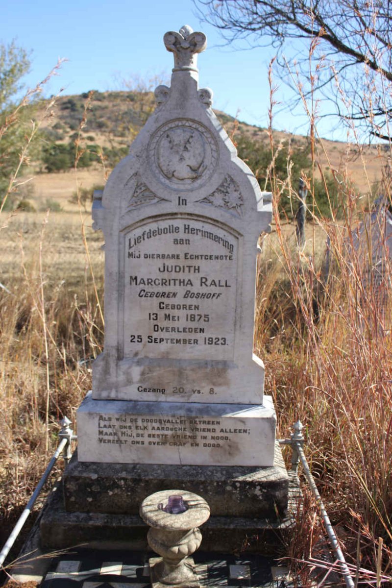RALL Judith Margritha nee BOSHOFF 1875-1923