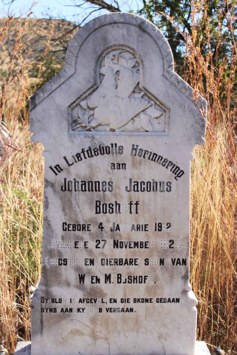 BOSHOFF Johannes Jacobus 1912-1927