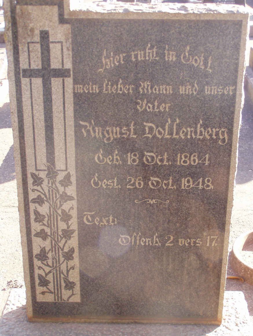 DOLLENBERG August 1864-1948