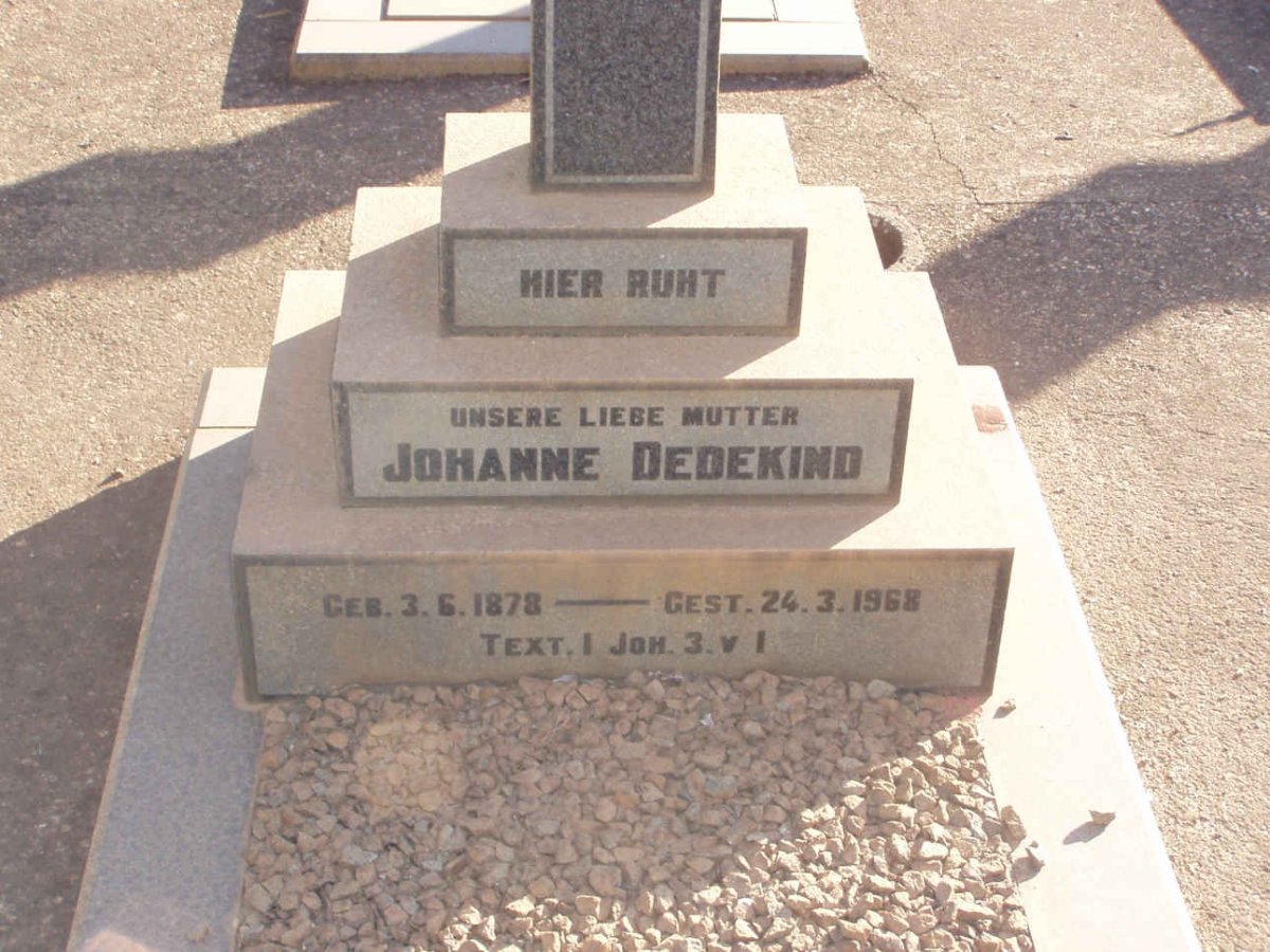 DEDEKIND Johanne 1878-1968