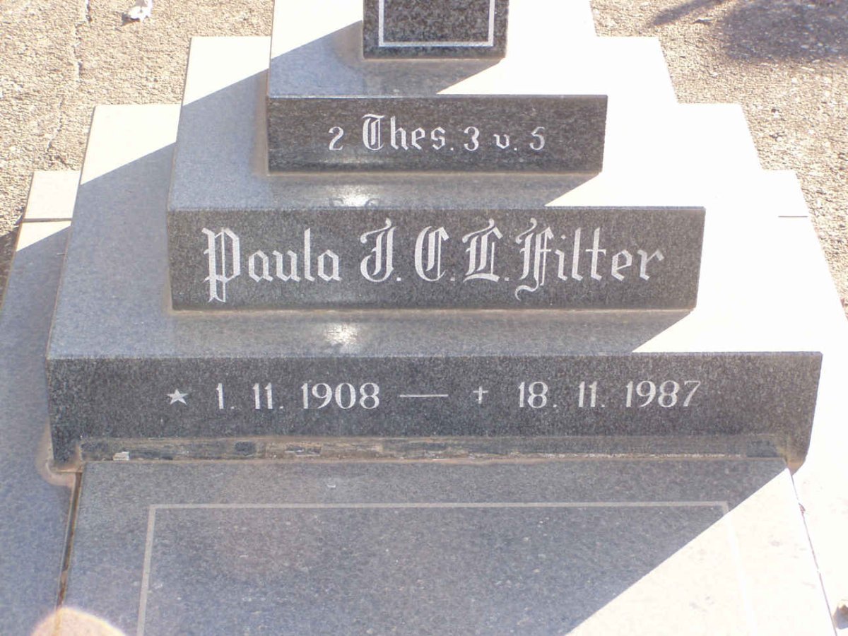 FILTER Paula J.C.L. 1908-1987