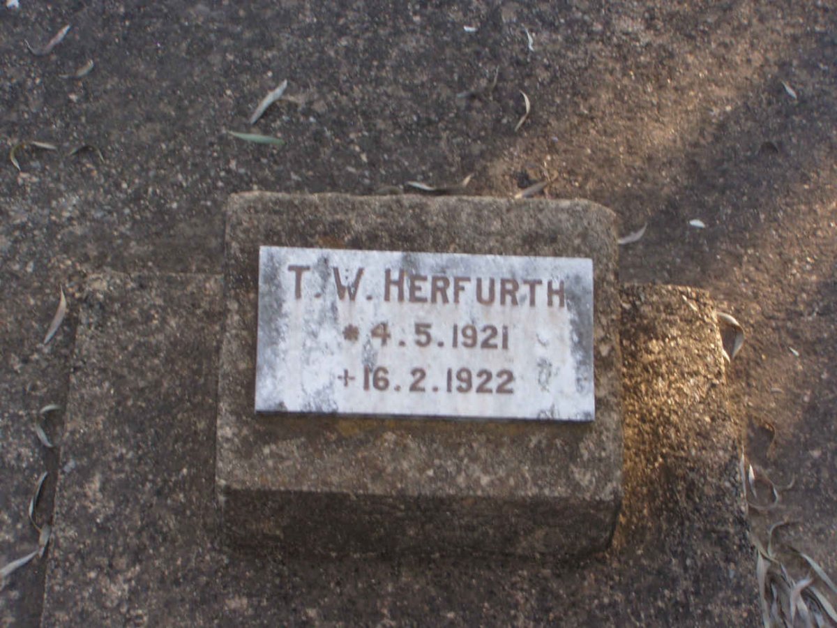 HERFURTH T.W. 1921-1922