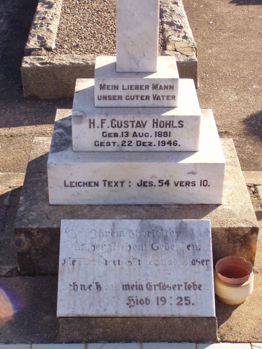 HOHLS H.F. Gustav 1881-1946