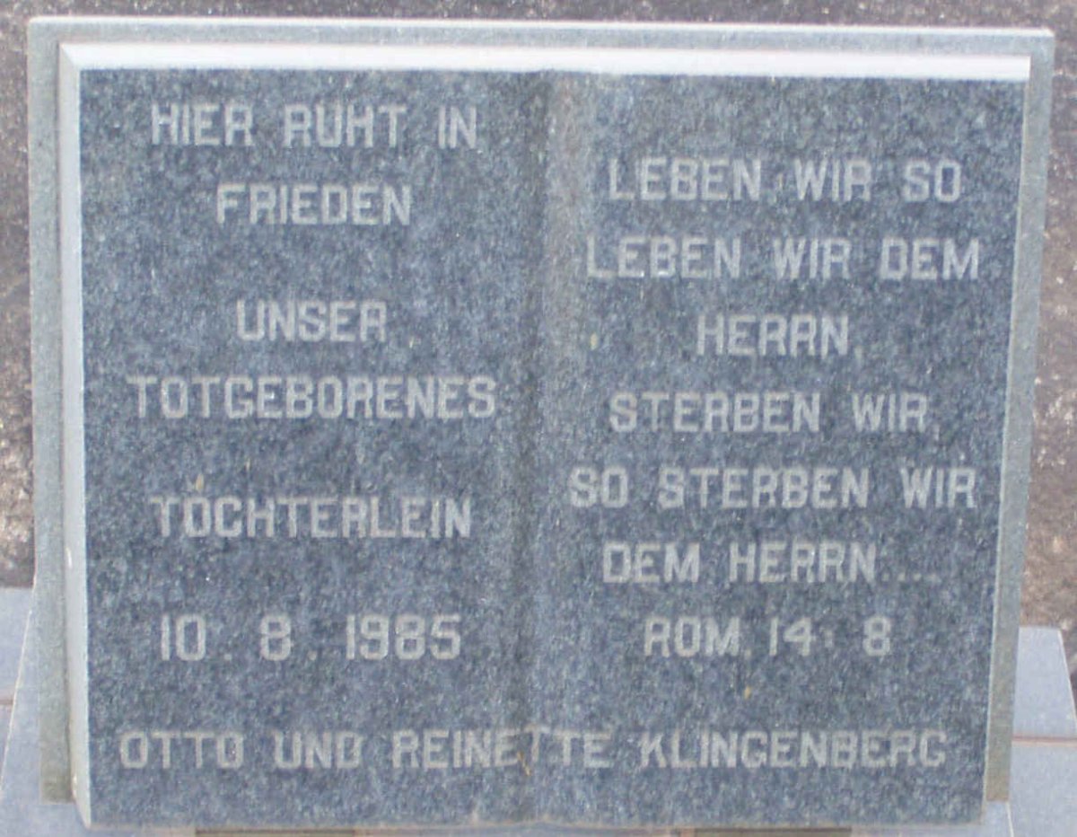 KLINGENBERG Stillborn 1985-1985
