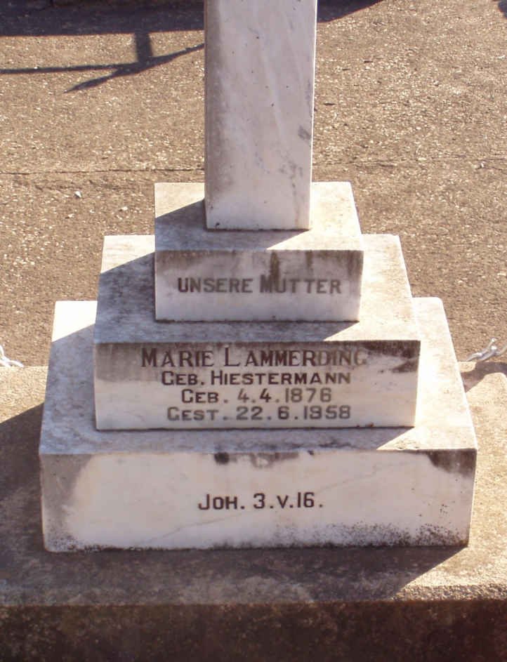 LAMMERDING Marie nee HIESTERMANN 1876-1958