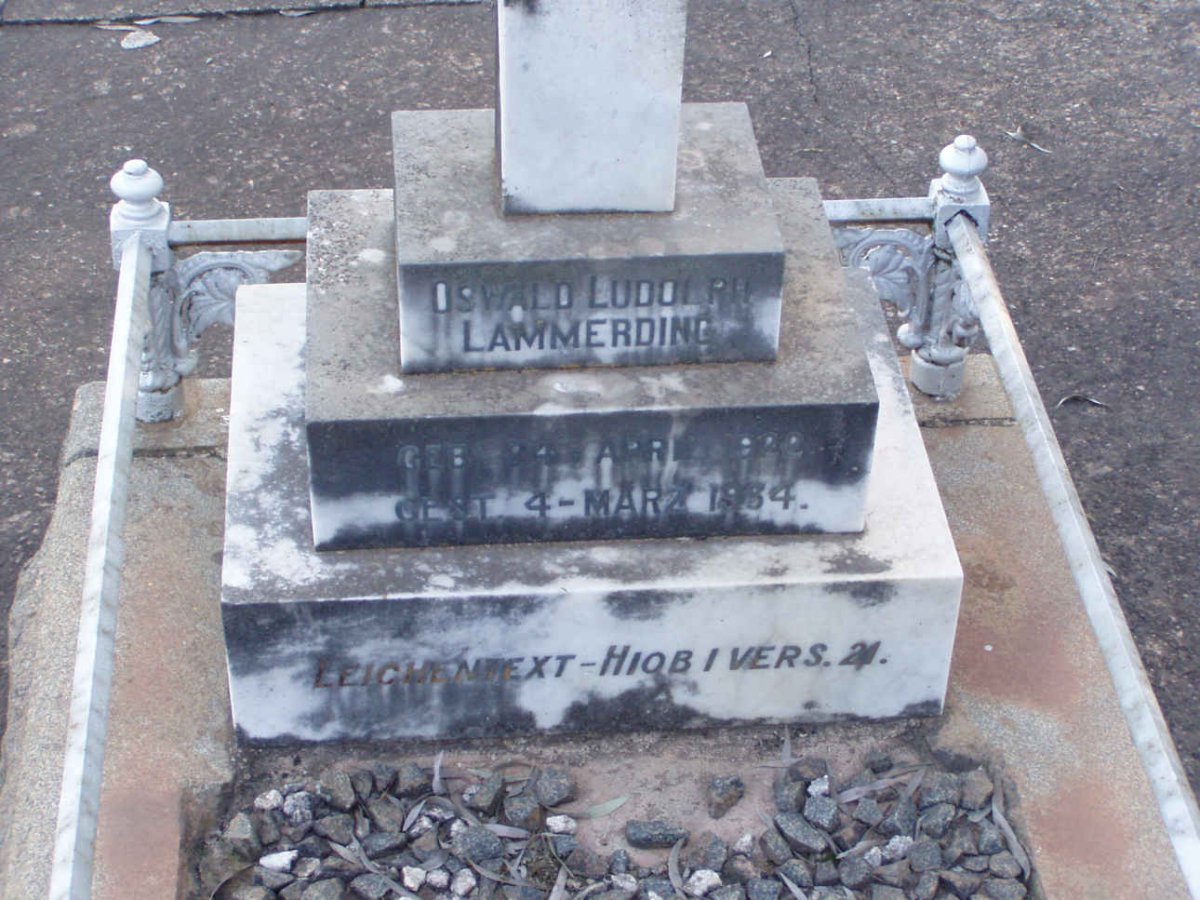 LAMMERDING Oswald Ludolph 1922-1934