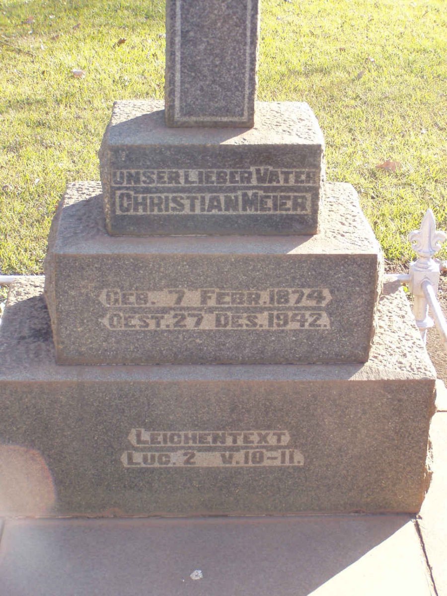 MEIER Christian 1874-1942