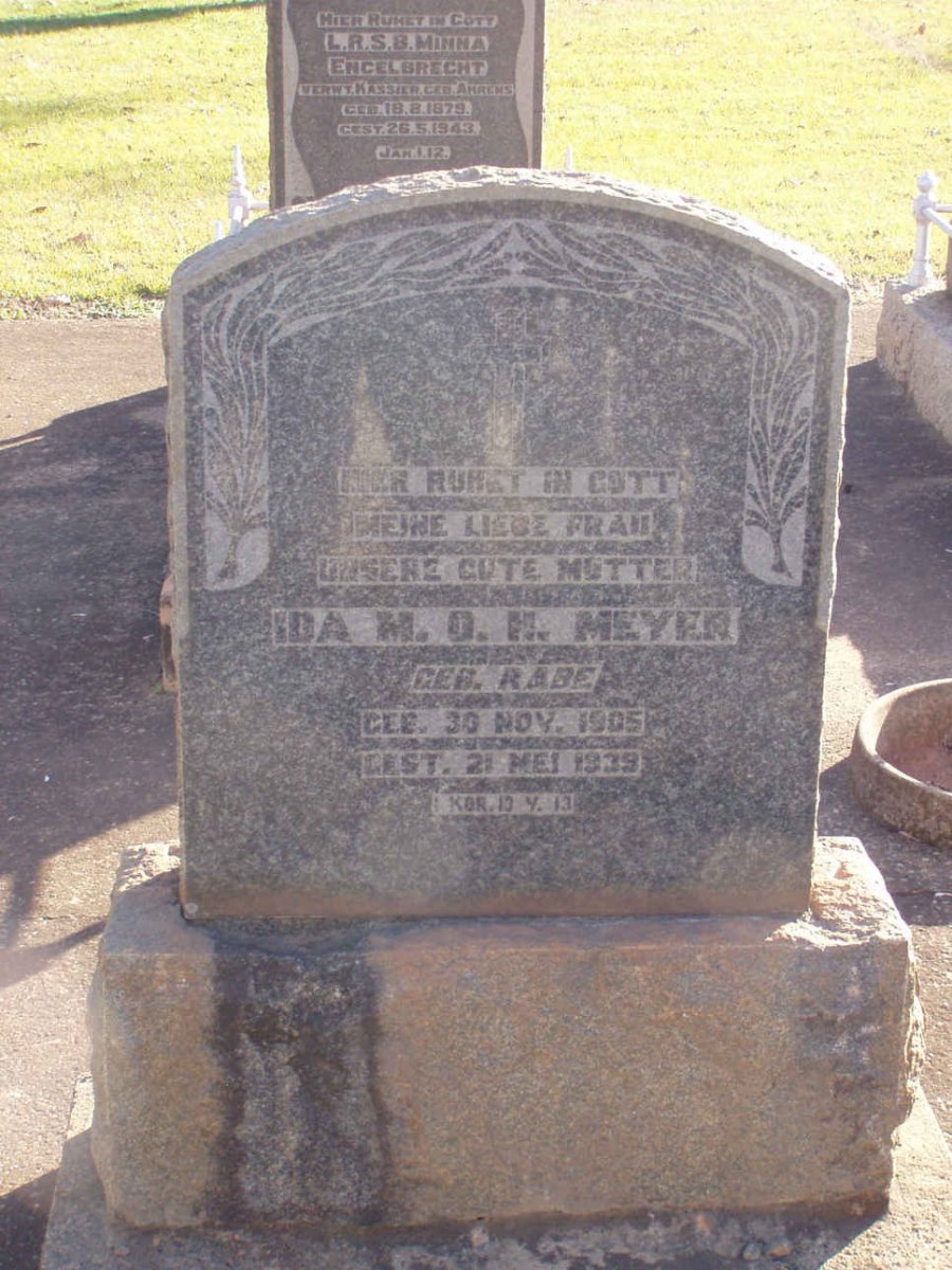 MEYER Ida M.O.H. nee RABE 1905-1939