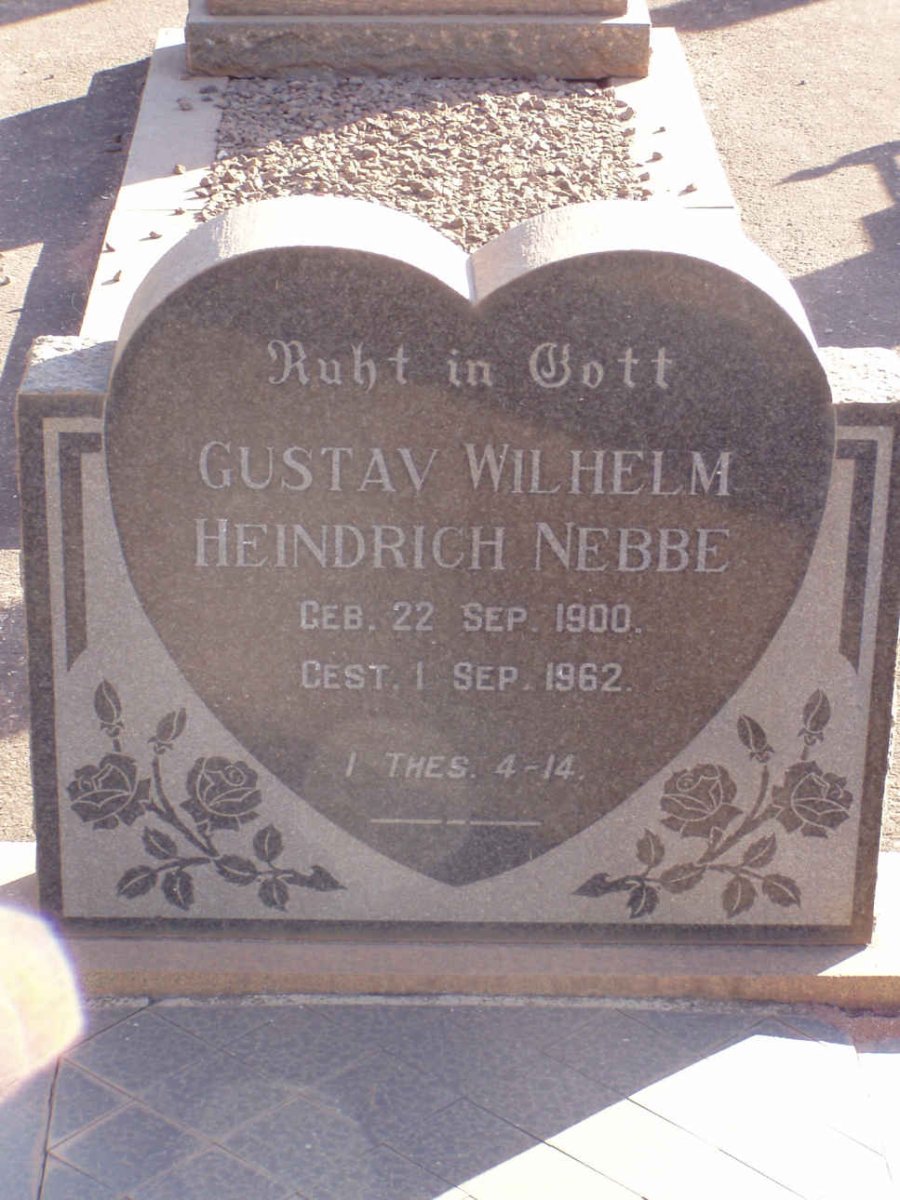 NEBBE Gustav Wilhelm Heindrich 1900-1962