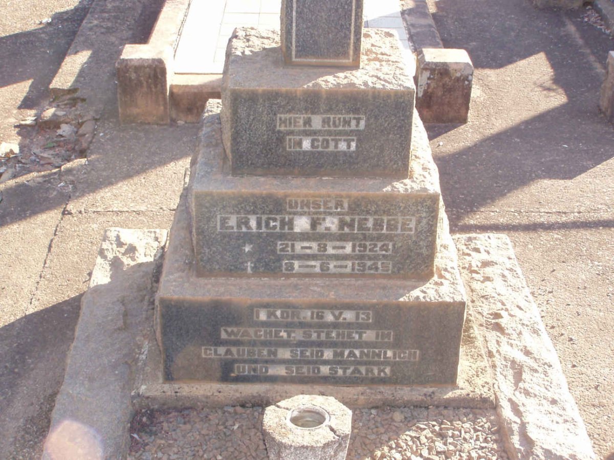 NEBBE Erich F 1924-1945